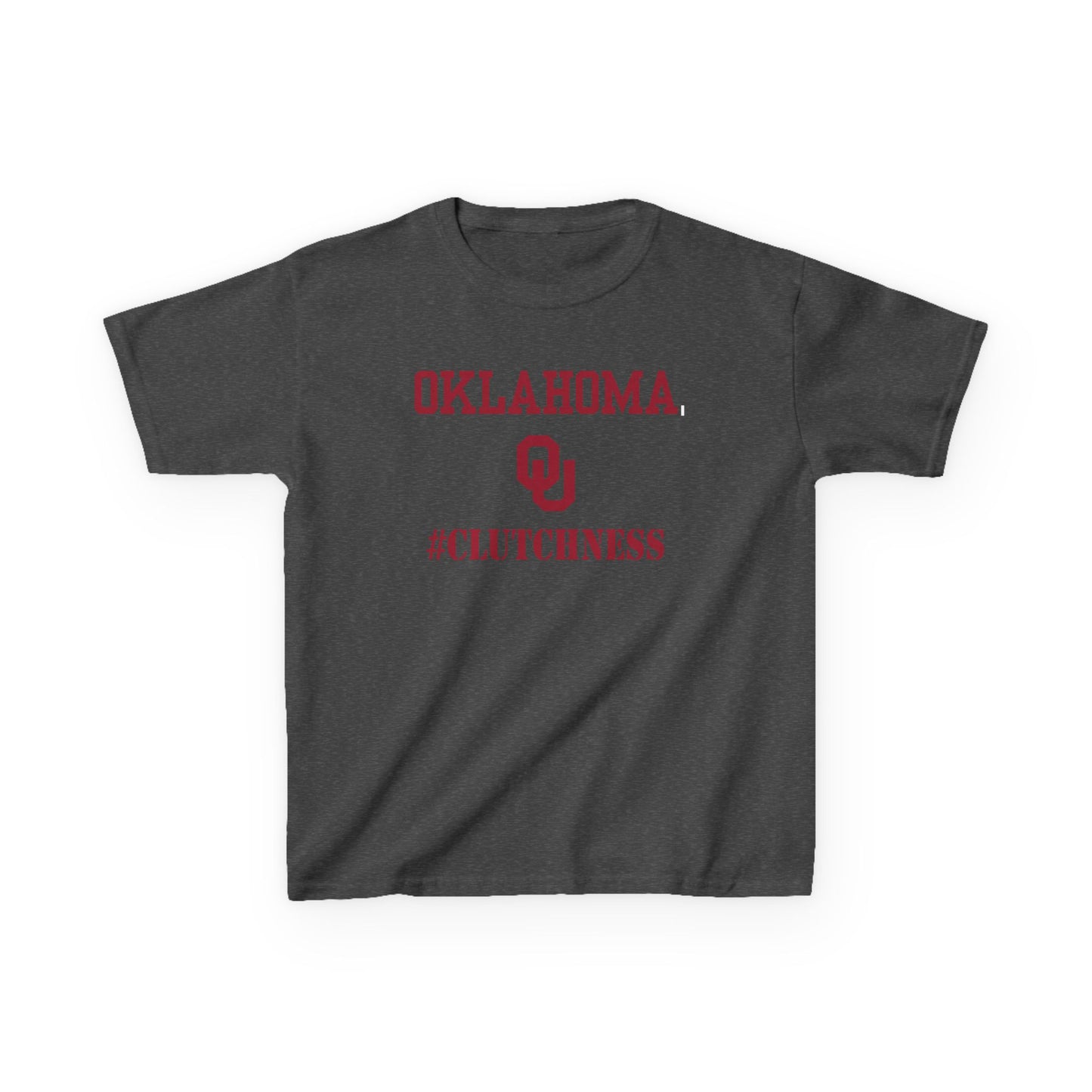 Oklahoma #Clutchness Tee for Kids, Sports T-Shirt, Birthday Gift, Youth Apparel, Team Spirit Top, Back-to-School Style