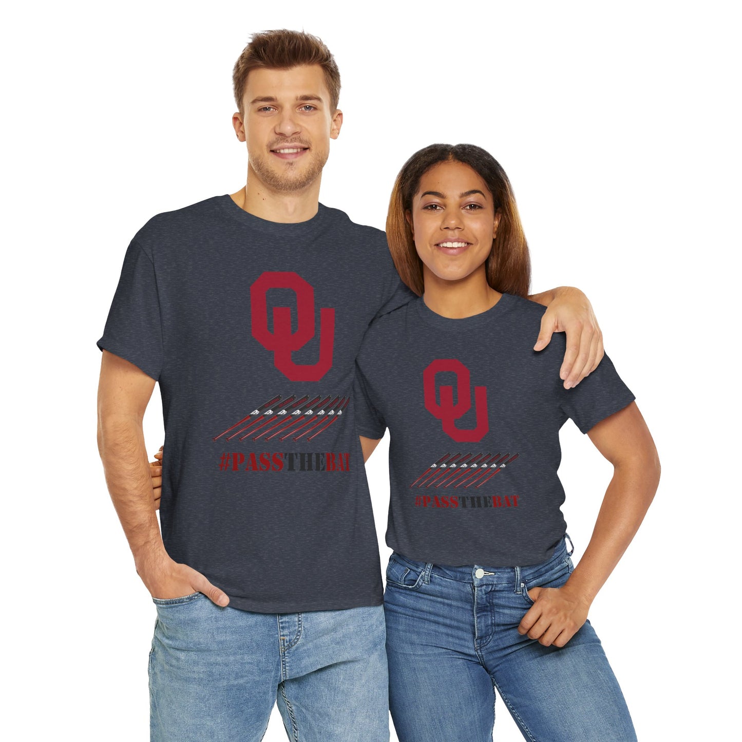 Stylish Unisex Heavy Cotton Tee with #PASSTHEBAT Design, Comfortable T-Shirt for Sports Fans, Casual Wear, Gift for Gamers