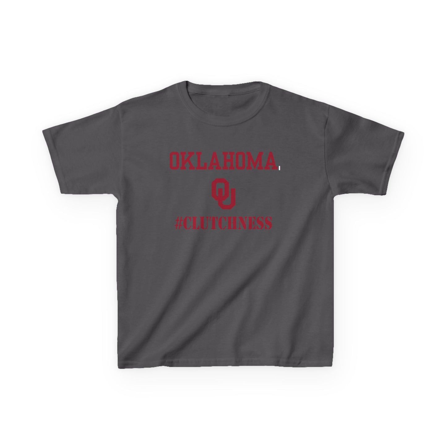 Oklahoma #Clutchness Tee for Kids, Sports T-Shirt, Birthday Gift, Youth Apparel, Team Spirit Top, Back-to-School Style
