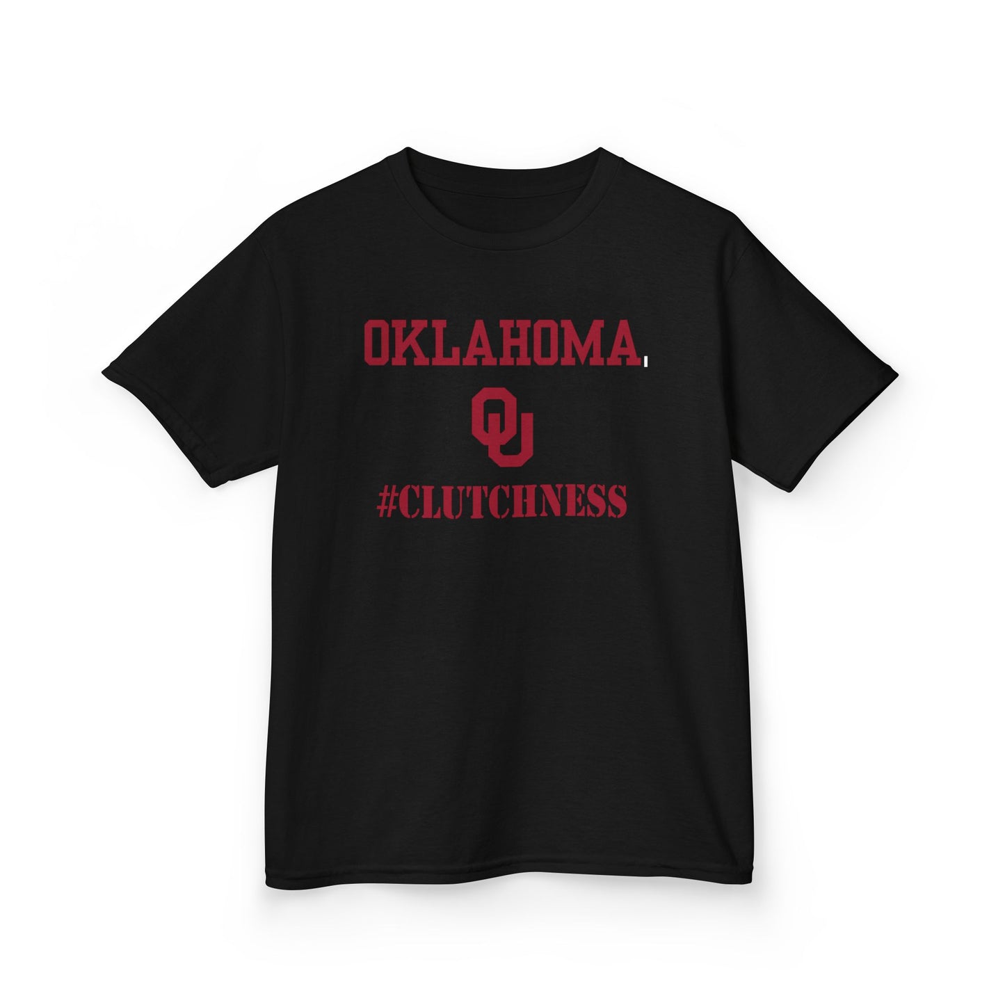Oklahoma #Clutchness Tee for Kids, Sports T-Shirt, Birthday Gift, Youth Apparel, Team Spirit Top, Back-to-School Style