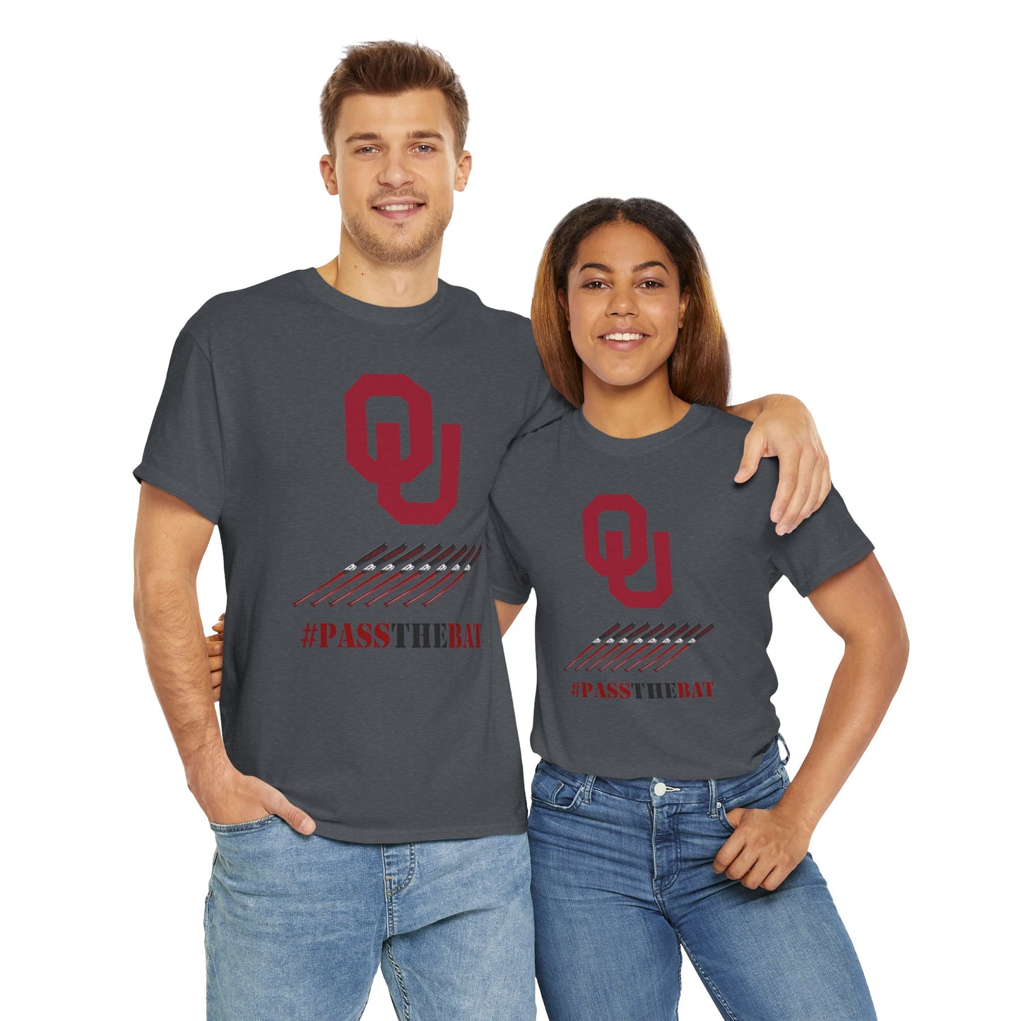 Stylish Unisex Heavy Cotton Tee with #PASSTHEBAT Design, Comfortable T-Shirt for Sports Fans, Casual Wear, Gift for Gamers