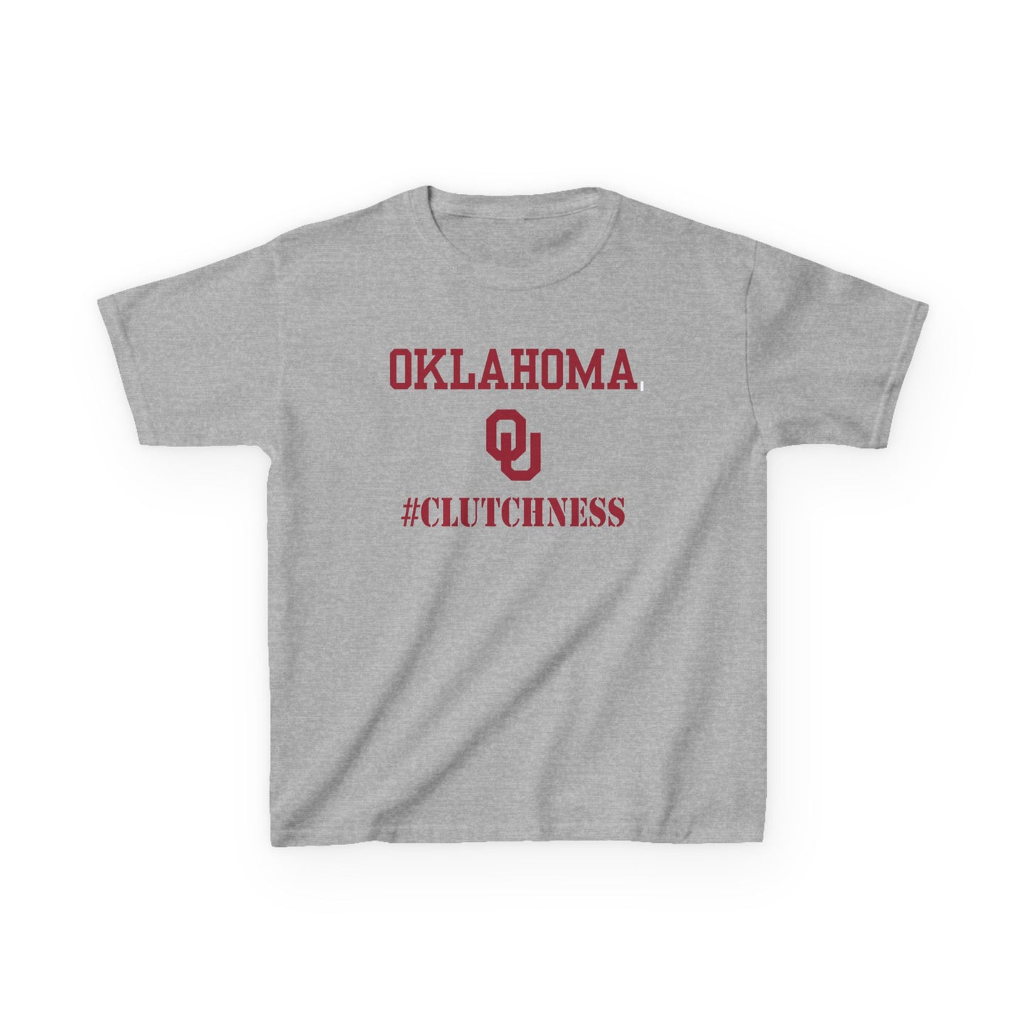 Oklahoma #Clutchness Tee for Kids, Sports T-Shirt, Birthday Gift, Youth Apparel, Team Spirit Top, Back-to-School Style