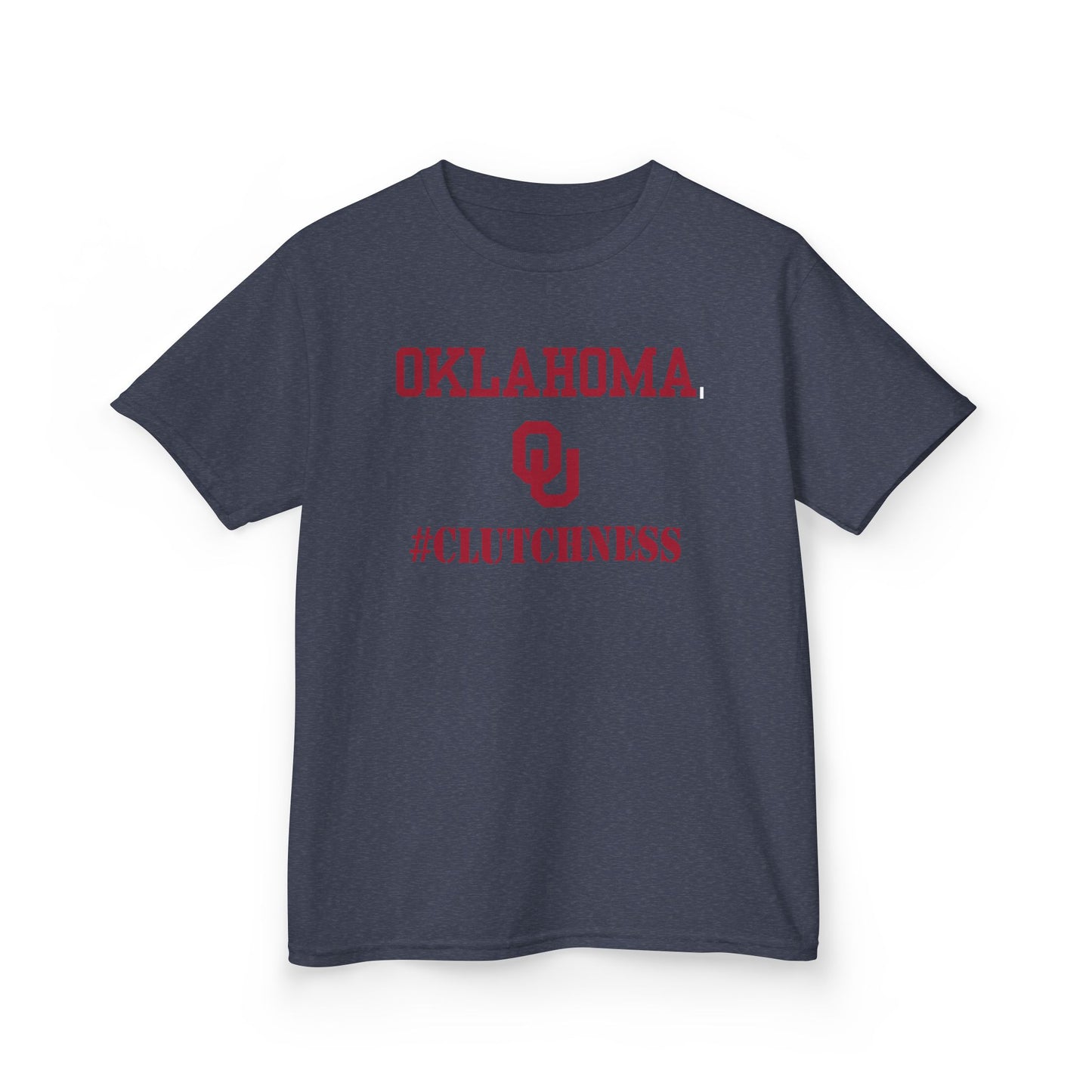 Oklahoma #Clutchness Tee for Kids, Sports T-Shirt, Birthday Gift, Youth Apparel, Team Spirit Top, Back-to-School Style