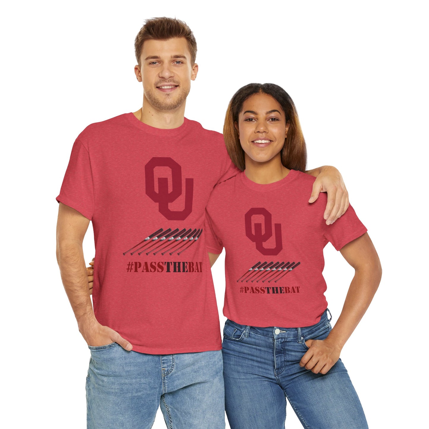 Stylish Unisex Heavy Cotton Tee with #PASSTHEBAT Design, Comfortable T-Shirt for Sports Fans, Casual Wear, Gift for Gamers