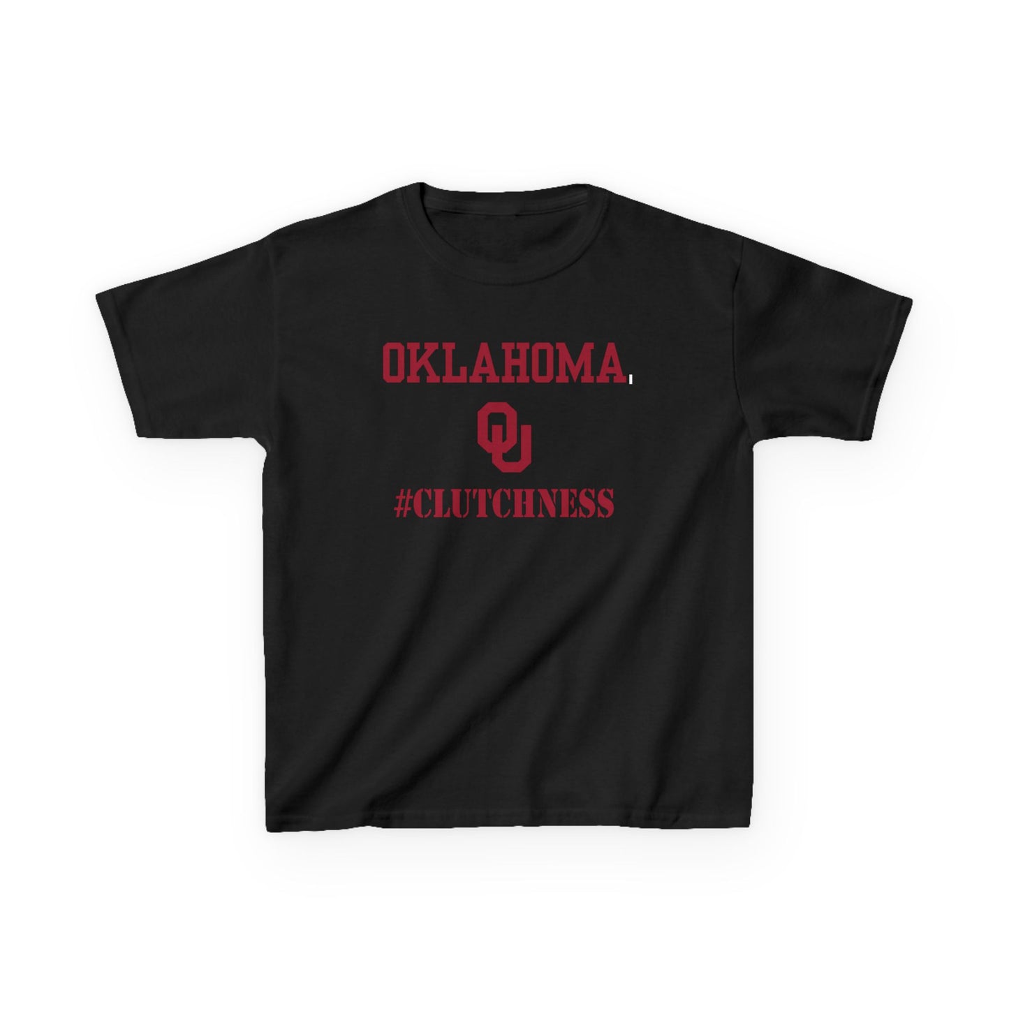 Oklahoma #Clutchness Tee for Kids, Sports T-Shirt, Birthday Gift, Youth Apparel, Team Spirit Top, Back-to-School Style