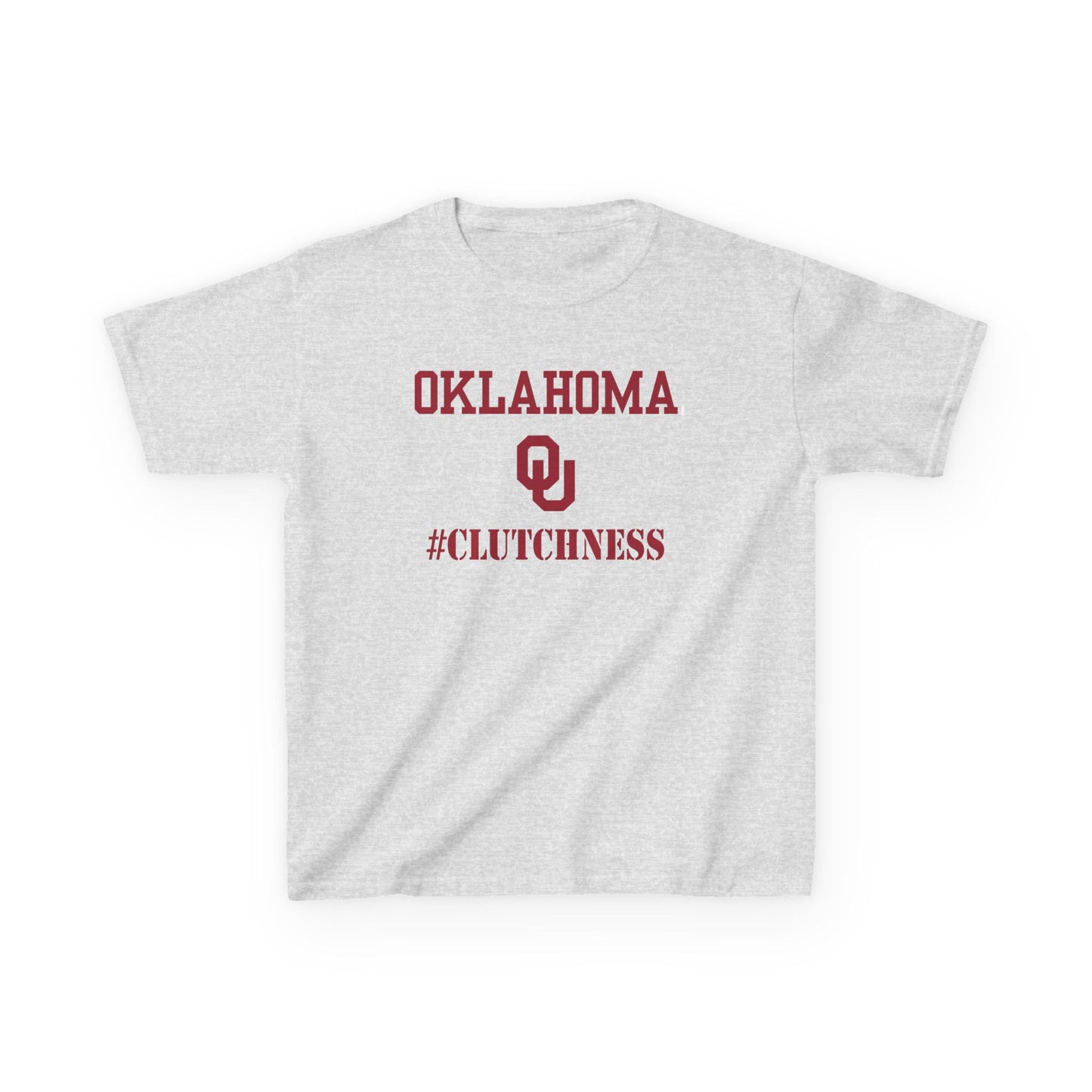 Oklahoma #Clutchness Tee for Kids, Sports T-Shirt, Birthday Gift, Youth Apparel, Team Spirit Top, Back-to-School Style
