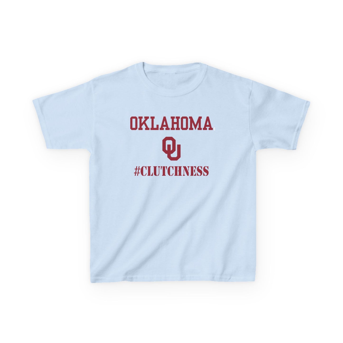 Oklahoma #Clutchness Tee for Kids, Sports T-Shirt, Birthday Gift, Youth Apparel, Team Spirit Top, Back-to-School Style