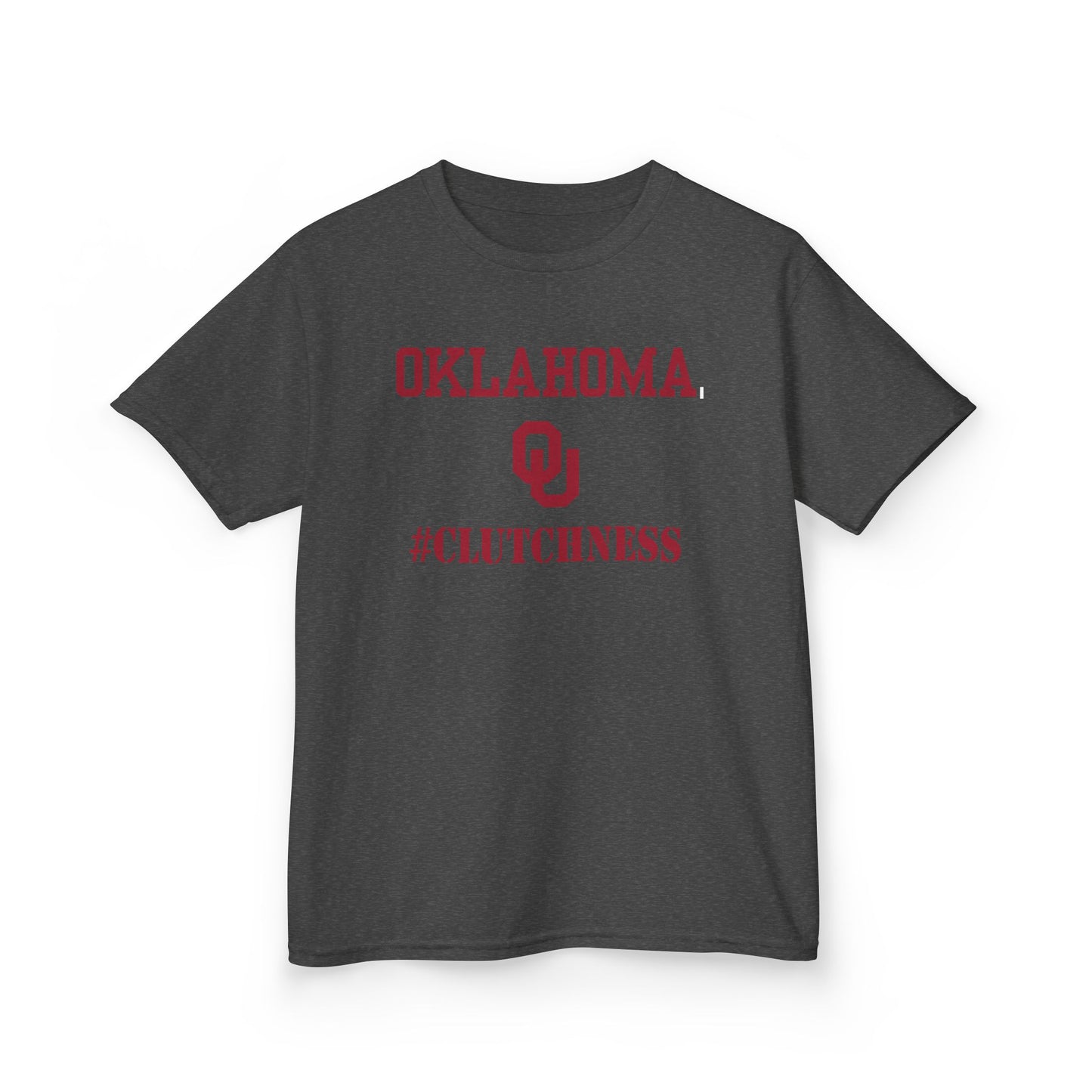 Oklahoma #Clutchness Tee for Kids, Sports T-Shirt, Birthday Gift, Youth Apparel, Team Spirit Top, Back-to-School Style