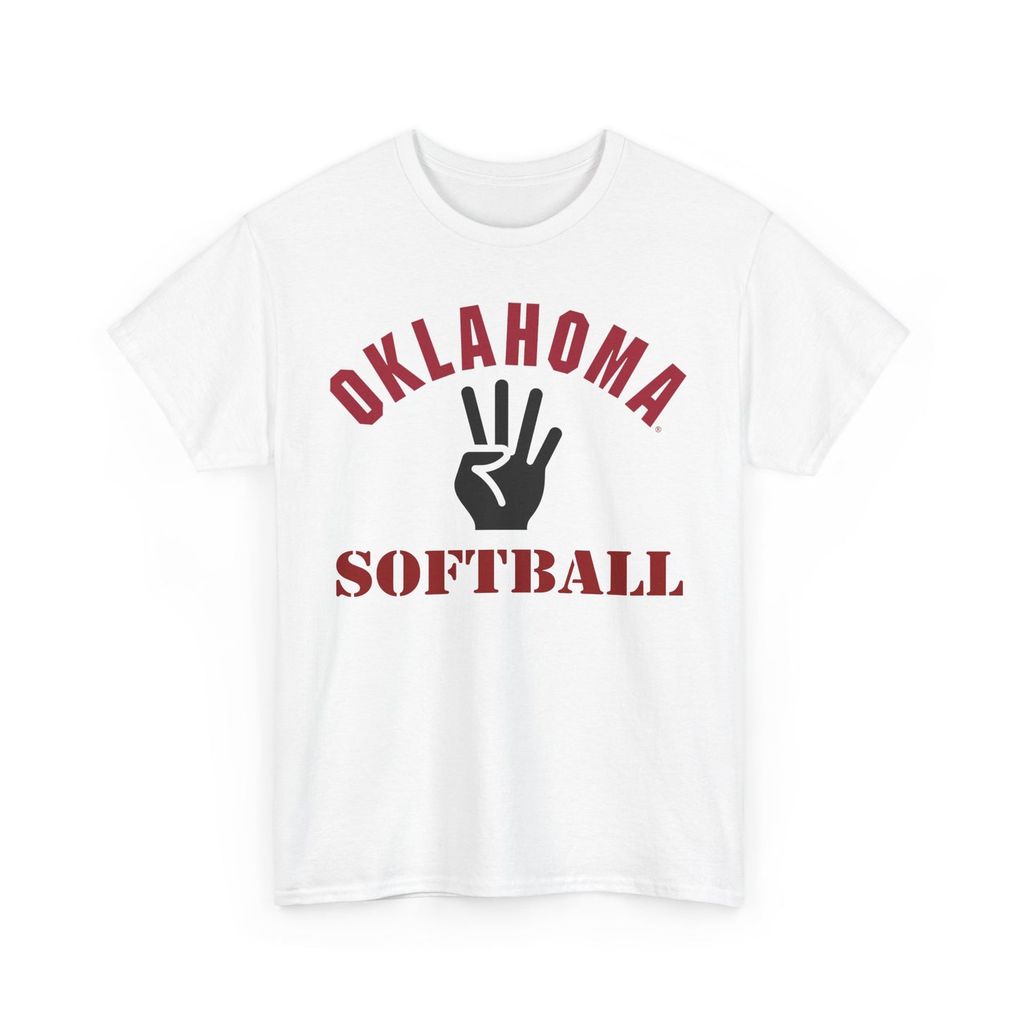 Oklahoma Softball Unisex Heavy Cotton Tee, Sporty Graphic Tee, Softball Fan Shirt, Athletic Gift, Team Spirit Apparel