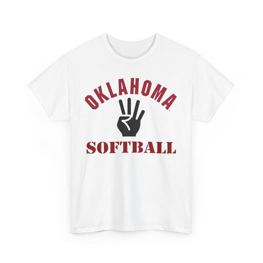 Oklahoma Softball Unisex Heavy Cotton Tee, Sporty Graphic Tee, Softball Fan Shirt, Athletic Gift, Team Spirit Apparel