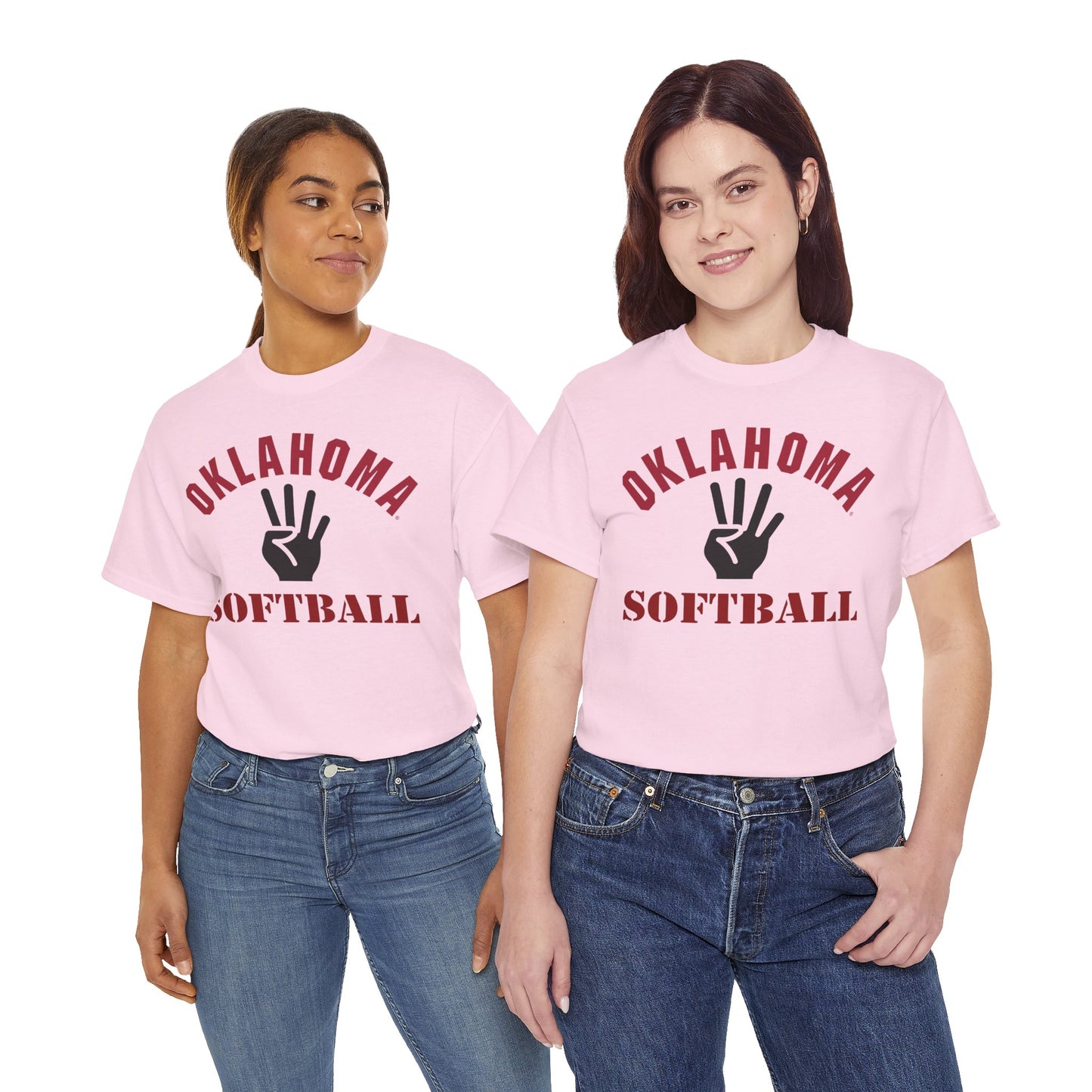 Oklahoma Softball Unisex Heavy Cotton Tee, Sporty Graphic Tee, Softball Fan Shirt, Athletic Gift, Team Spirit Apparel