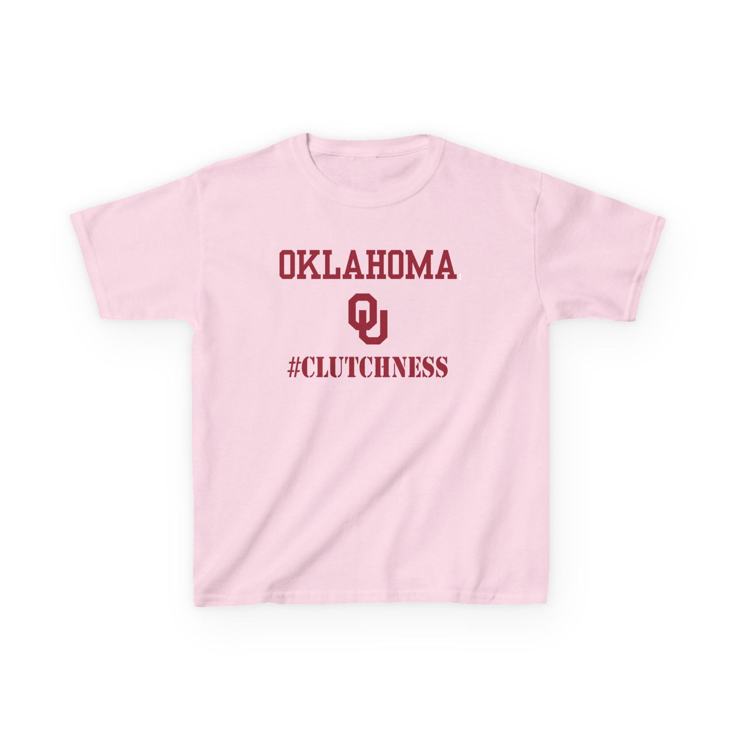 Oklahoma #Clutchness Tee for Kids, Sports T-Shirt, Birthday Gift, Youth Apparel, Team Spirit Top, Back-to-School Style