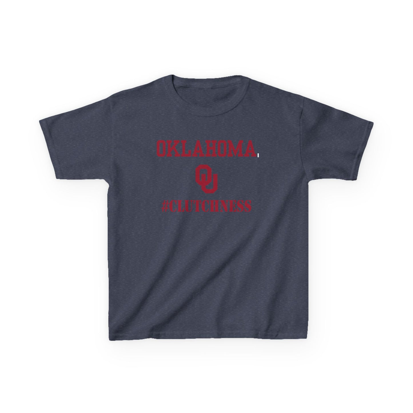 Oklahoma #Clutchness Tee for Kids, Sports T-Shirt, Birthday Gift, Youth Apparel, Team Spirit Top, Back-to-School Style